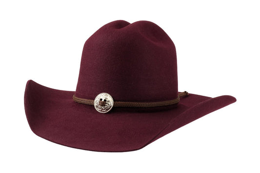 88075 burgundy fur felt Cowboy hat