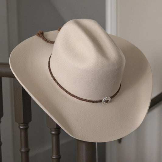 88050 warm white fur felt Cowboy hat